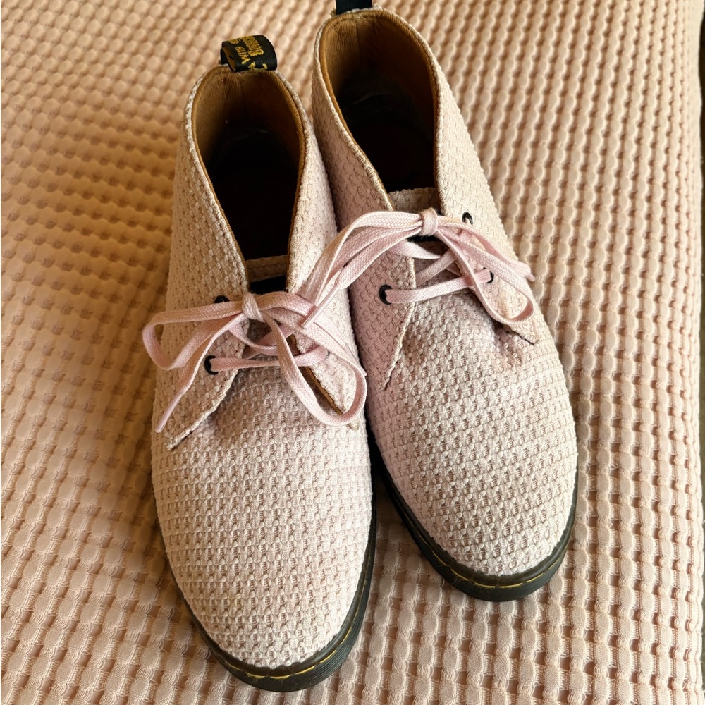 Dr. Martens Daytona Size 37 Waffle Cotton texture Bubble Gum Pink Ankle Boots